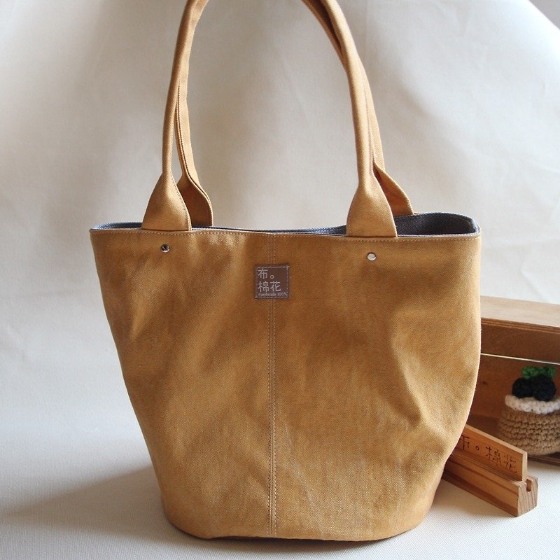 Canvas Shoulder bag,  large capacity bag,  Canvas tote bag, yellow - Handbags & Totes - Cotton & Hemp Yellow