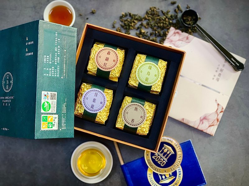 【Pinkoi 輕飲食指南】有機大四喜禮盒-安心出貨保證 - 茶葉/漢方茶/水果茶 - 其他材質 多色