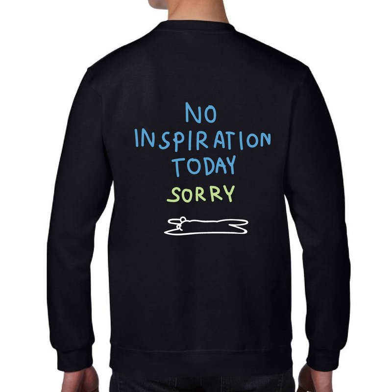 NOT TODAY SORRY, Glow in the dark sweatshirt - 男毛衣/針織衫 - 棉．麻 黑色