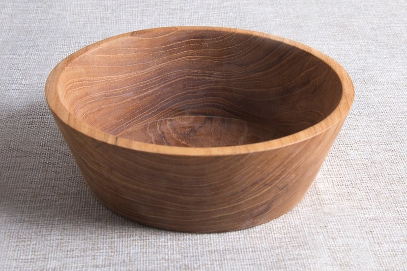 Handmade teak deep bowl - เครื่องครัว - ไม้ 