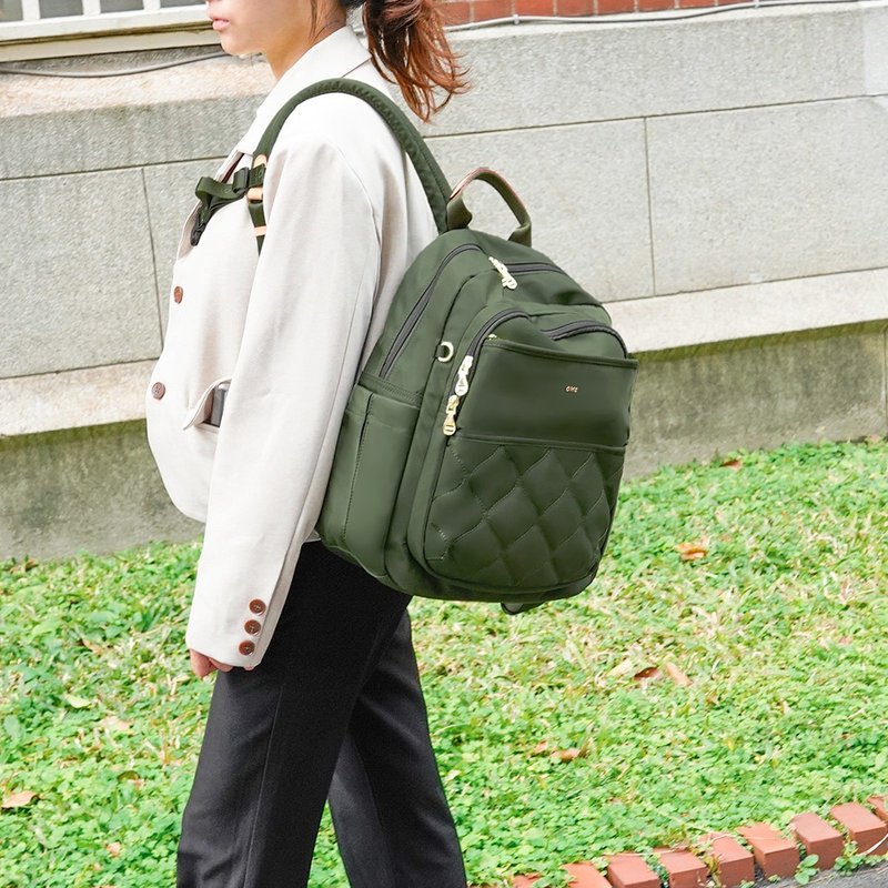 秀麗簡約機能款通勤休閒後背包23346-經典綠 - 後背包/背包/書包 - 尼龍 綠色