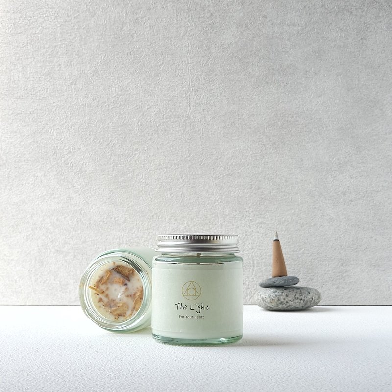 [Graduation Gift] Light Purification | Natural Soy Wax Scented Candle | Relaxing Healing Energy - Candles & Candle Holders - Wax White