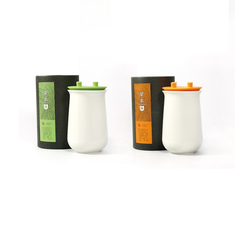 Juhe Creative Tea and Rice Cup - Teapots & Teacups - Porcelain Orange