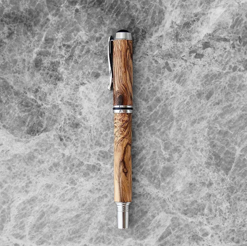 Olive Wood Ballpoint Pen - Explorer - Rollerball Pens - Wood Brown