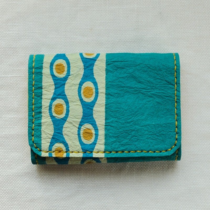 Handmade Japanese paper coin case - กระเป๋าใส่เหรียญ - กระดาษ สีเขียว