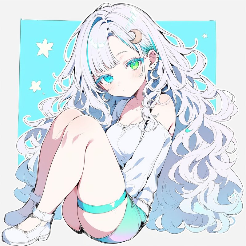 オリジナル人物ステッカー　No.412 - 貼紙 - 紙 