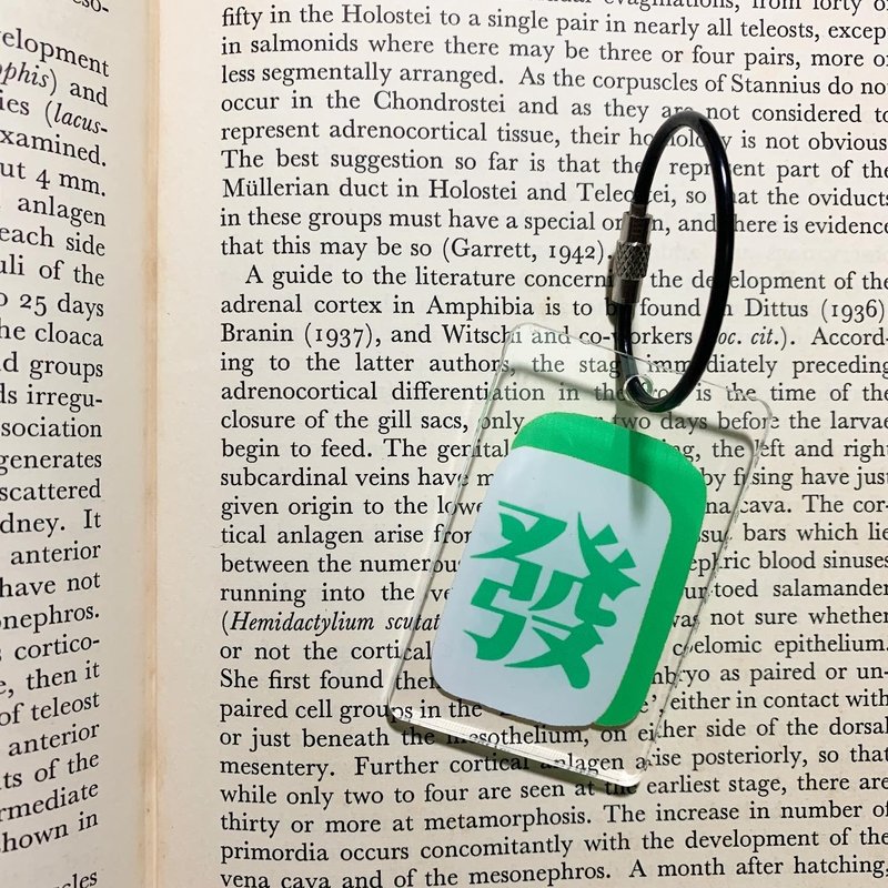 Mahjong Play Acrylic Hanging Deco Key Chain - พวงกุญแจ - อะคริลิค สีเหลือง