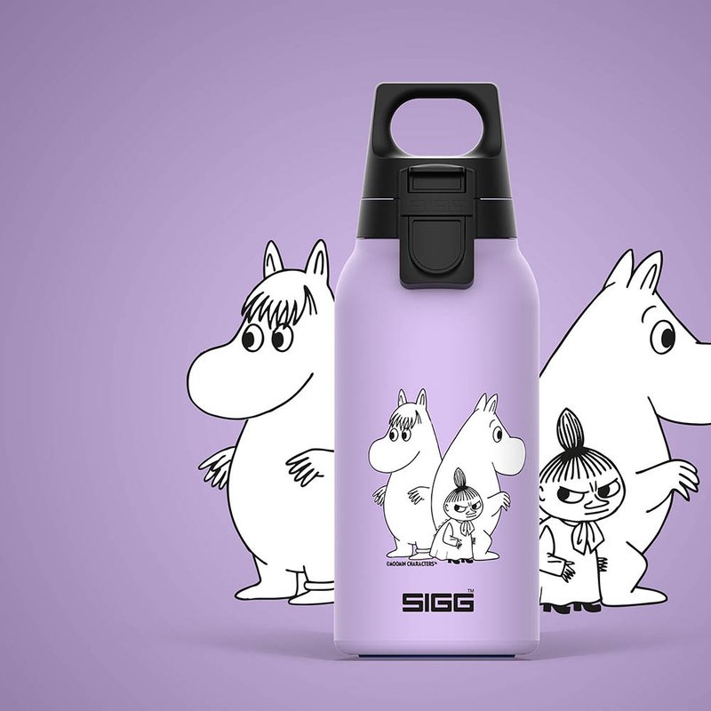 瑞士百年SIGG x Moomin 輕量保溫瓶 330ml - 嚕嚕米來逗陣 - 保溫瓶/保溫杯 - 不鏽鋼 紫色