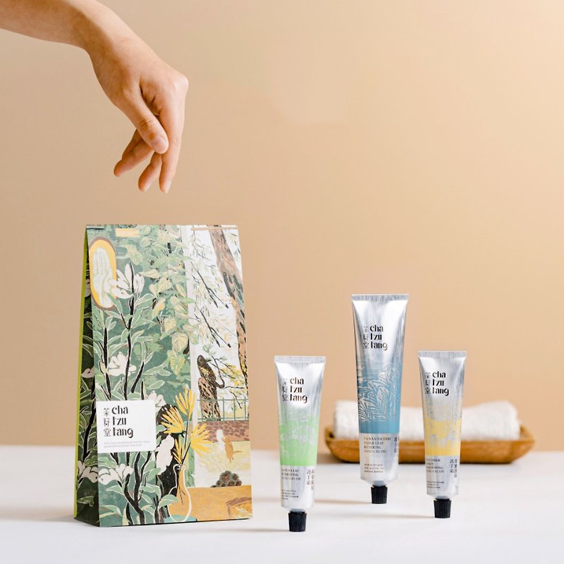 【Taiwan Plant Extract Hand Cream Set of Three】Always Protect | Cha Zi Tang Chun Shen Mi Printing Gift - Nail Care - Plants & Flowers Red