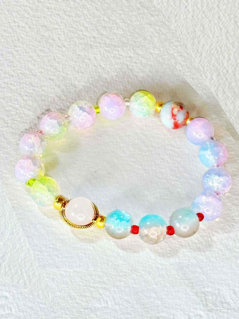 Meowflat light jewelry semi- Gemstone Tarot bracelet elastic cord easy to put on and take off--XI. Power The S - สร้อยข้อมือ - เครื่องประดับพลอย หลากหลายสี