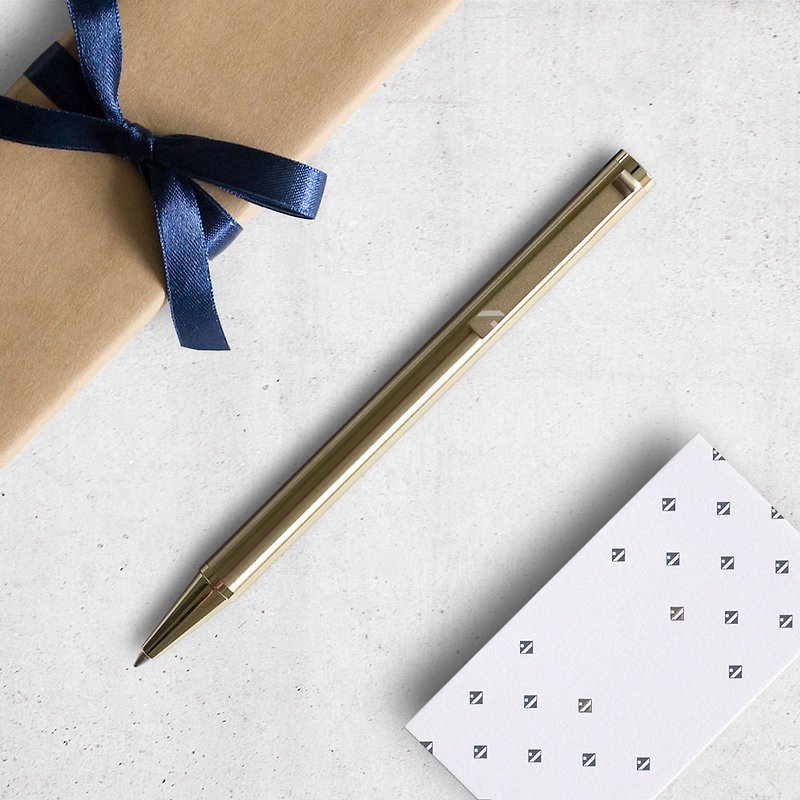 【附禮物包裝】不銹鋼原子筆 (金) 含客製化刻字 - 原子筆 - 其他金屬 金色