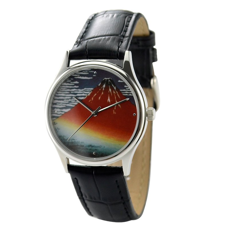 浮世絵ウォッチユニセックスデザイングローバル無料送迎 - 腕時計 - 金属 レッド
