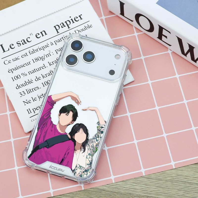 【似顏繪】iPhone17手機殼 來圖客製 朋友 情侶 閨蜜 生日禮物 - 手機殼/手機套 - 塑膠 