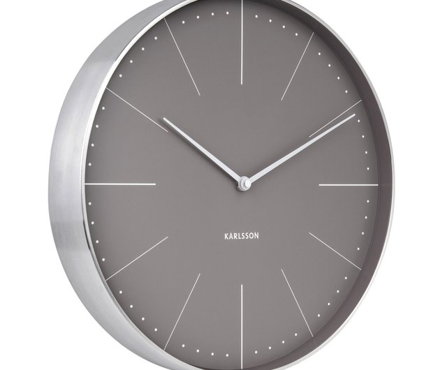【新品】Karlsson 置き時計 グレー Karlsson 37.5cm wall clock Normann station warm grey, Design by