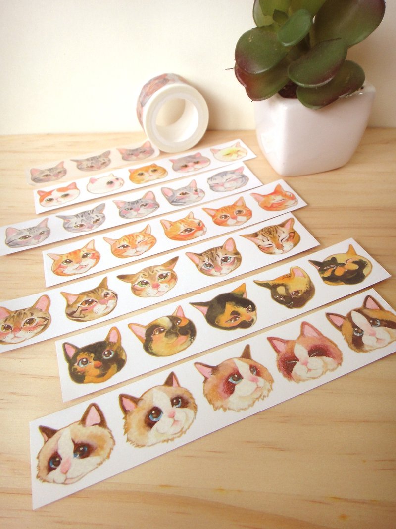 最新發售-貓貓大集合紙膠帶之二 - 紙膠帶 - 紙 多色