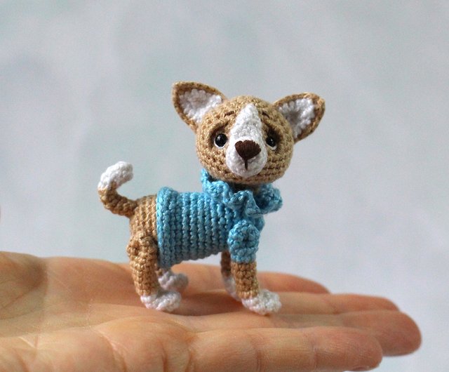 Miniature crocheted puppy Chihuahua. Dollhouse miniature. - Shop  Microtoysby Kids' Toys - Pinkoi