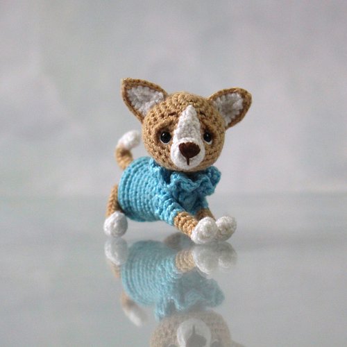 Miniature crocheted puppy Chihuahua. Dollhouse miniature. - Shop  Microtoysby Kids' Toys - Pinkoi