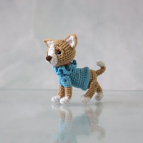 Miniature crocheted puppy Chihuahua. Dollhouse miniature. - Shop  Microtoysby Kids' Toys - Pinkoi