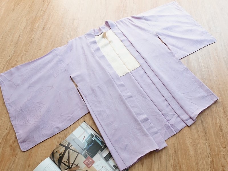 Vintage 和服  / 羽織 no.26 - 外套/大衣 - 絲．絹 紫色