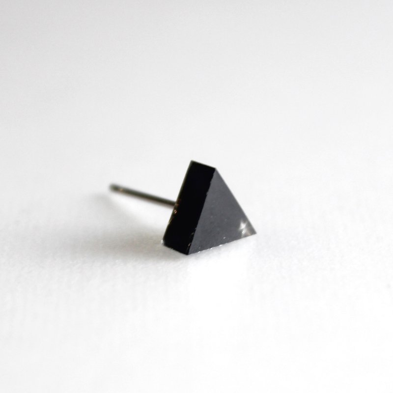 Resin Earrings / 915 / Black Screen - Single - ต่างหู - เรซิน สีดำ