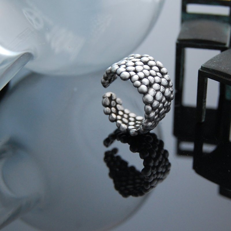 European style retro series - bead (live surrounded by Silver ring) - General Rings - Sterling Silver 