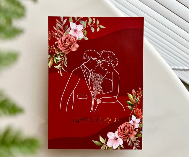 Similar Painting Wedding Invitations] Hot stamping wedding invitations  including envelope stickers/Only photos required/Minimum printing of 50  wedding invitations - Shop Spring Wedding Invitation Wedding Invitations -  Pinkoi