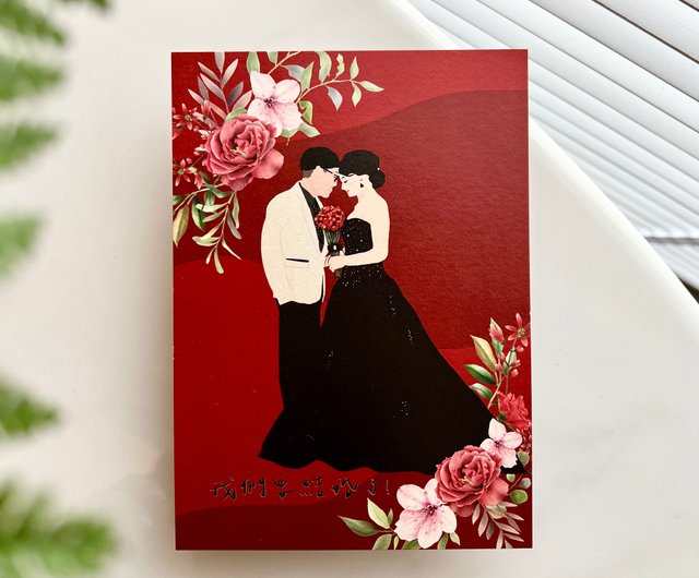 Similar Painting Wedding Invitations] Hot stamping wedding invitations  including envelope stickers/Only photos required/Minimum printing of 50  wedding invitations - Shop Spring Wedding Invitation Wedding Invitations -  Pinkoi