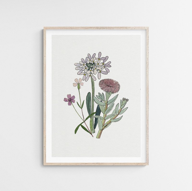 Christmas Gift WrappingBotanic art print, Poster art for interior decoration Rom - 海報/掛畫/掛布 - 紙 綠色