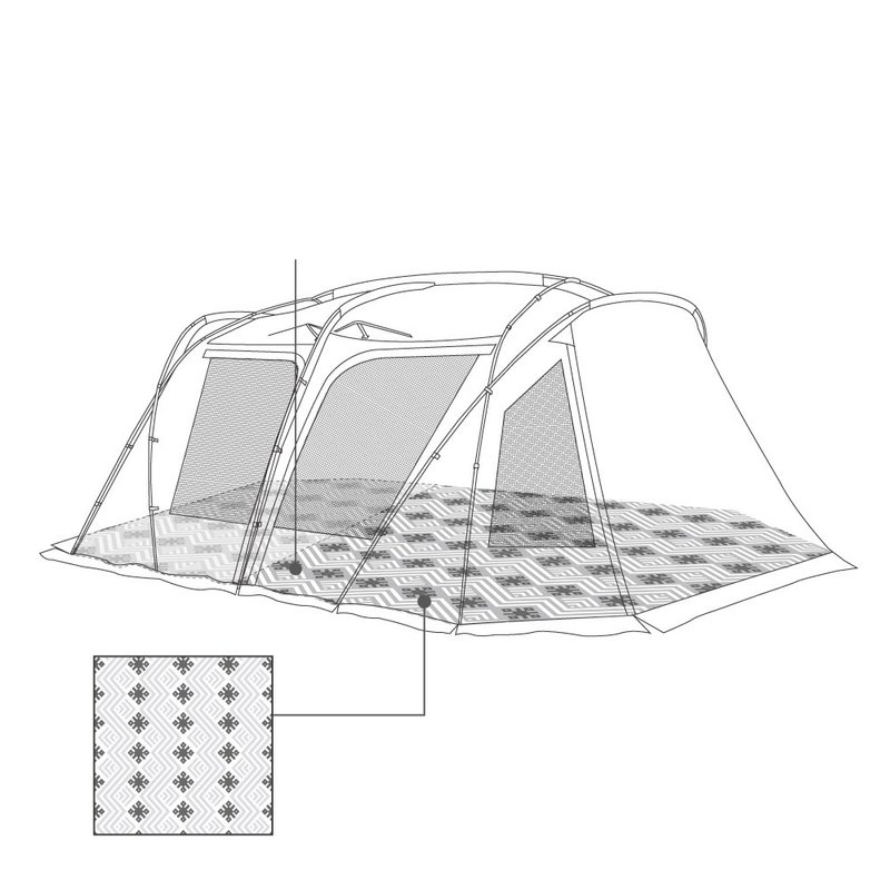預購【Outdoorbase】Skypainter 彩繪天空帳4D帳篷專用地布-23182 - 露營用品 - 其他材質 銀色