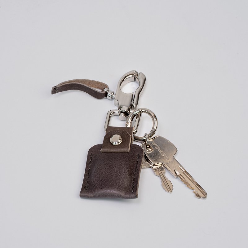 AirTag keychain 3.0 - Keychains - Genuine Leather Brown