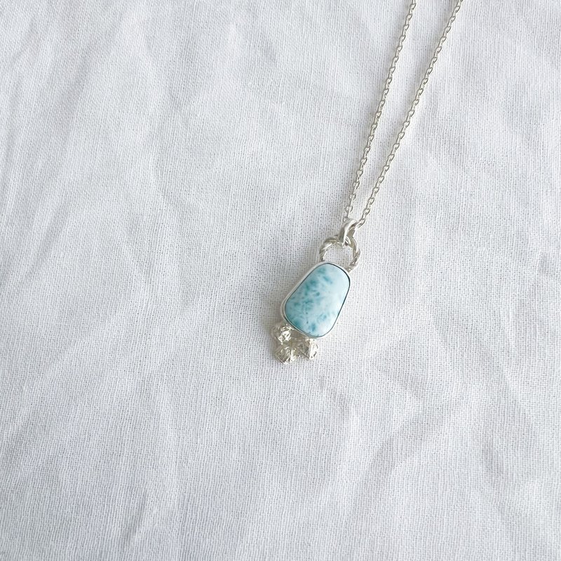 LARIMAR necklace - สร้อยคอ - โลหะ สีเงิน