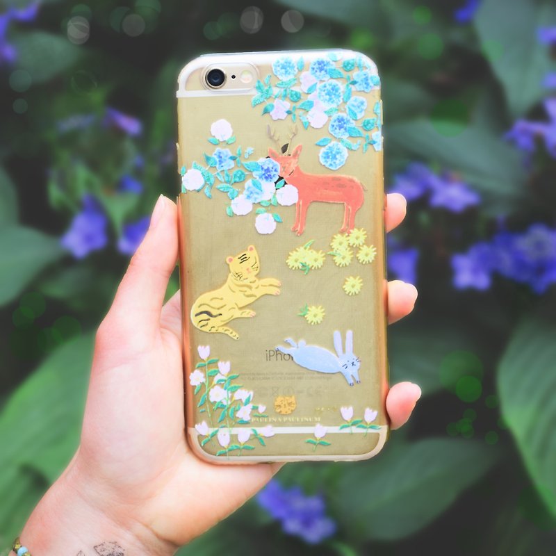 Hydrangea Case - Deer Phone case - iPhone 7 Case - iPhone 7 plus Case - Samsung Galaxy Case - Phone Cases - Silicone Multicolor