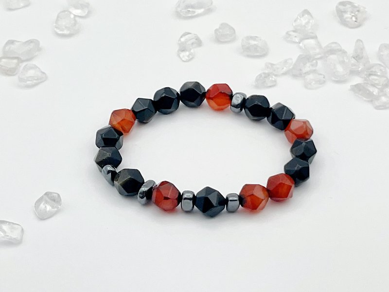 Sosii | Crystal 18 Natural Crystal Bracelet | Red | - Bracelets - Jade Red