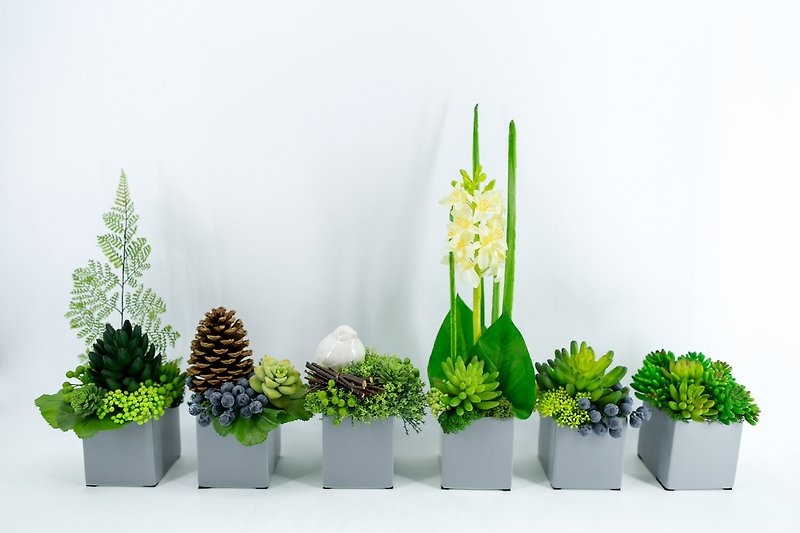 Decorated with artificial flowers - Dried fruit fragrance more Shiratori ash basin comedy group - Plants - Other Materials Gray