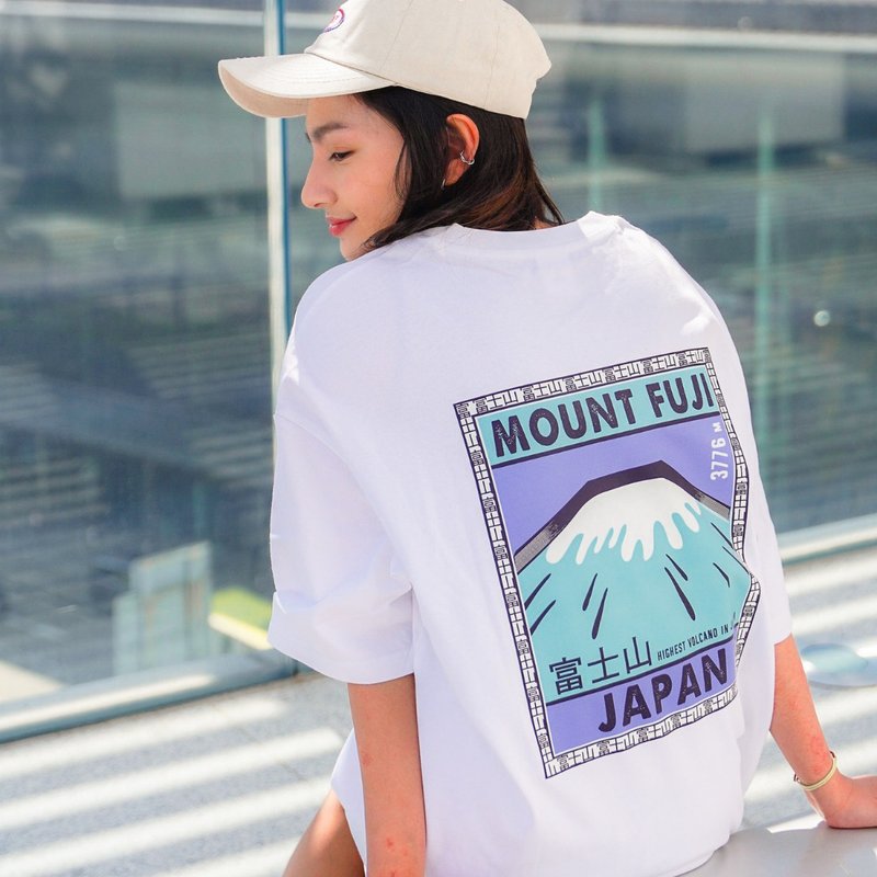 【CREEPS】Mount Fuji V5 寬鬆重磅印花T恤 210g - 男 T 恤 - 棉．麻 多色