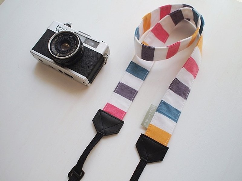hairmo color square dual-back camera strap (general hole 0.8) - Cameras - Cotton & Hemp Multicolor
