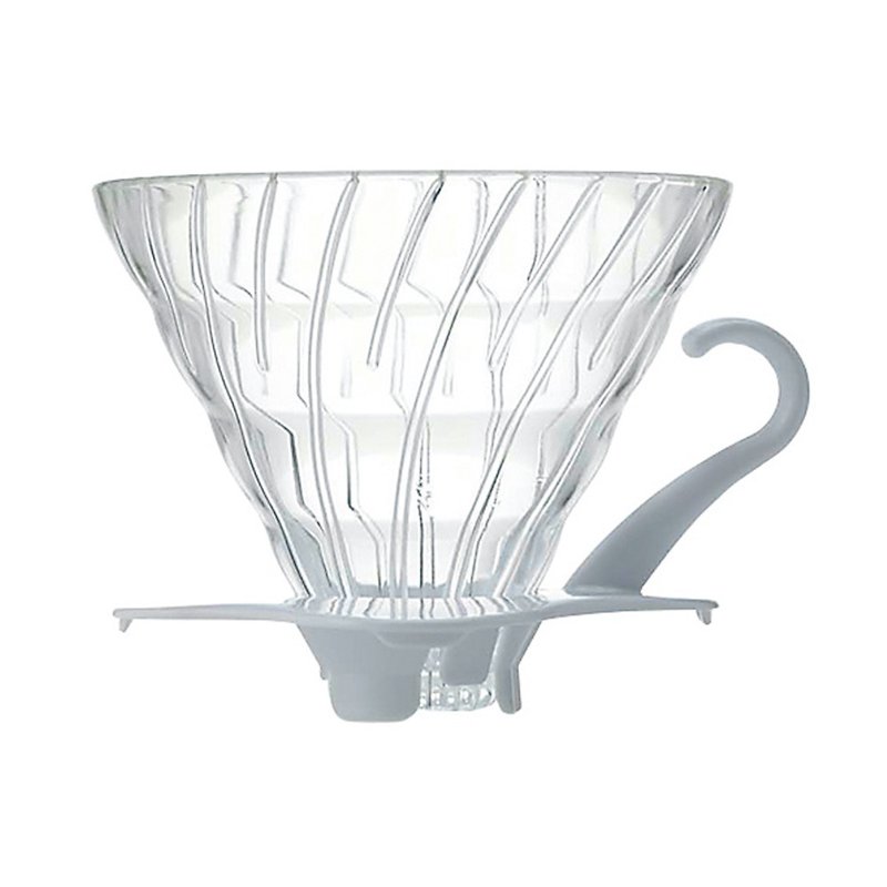 HARIO V60 white 02 glass filter bowl/VDG-02W - Coffee Pots & Accessories - Glass Transparent