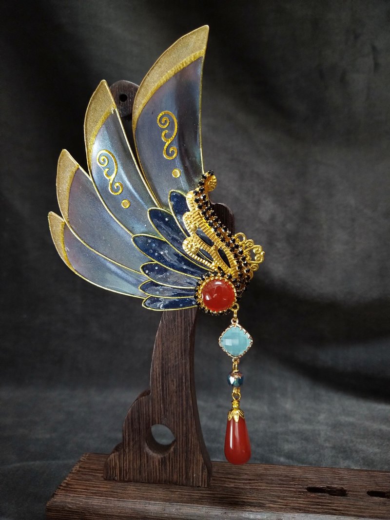 【HotSummer】Crystal Flower Series【Wings of Egypt】hairpin - เครื่องประดับผม - เรซิน หลากหลายสี