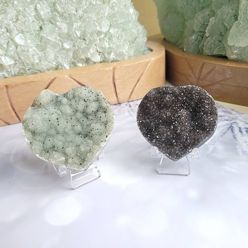 烏拉圭彩晶愛心/淨化消磁/招財納福/風水石(S、T) - 擺飾/家飾品 - 水晶 