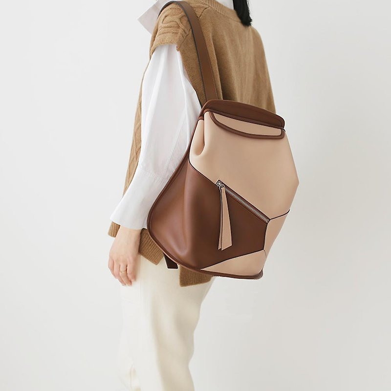 Leather Backpack, Laptop Bag, School Bag - Backpacks - Genuine Leather 