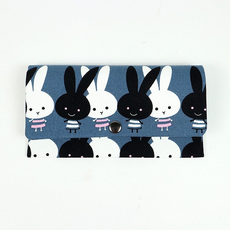 Red Envelope Bag Passbook Cash Storage Bag-Carrot Rabbit (Blue) - ถุงอั่งเปา/ตุ้ยเลี้ยง - ผ้าฝ้าย/ผ้าลินิน สีน้ำเงิน