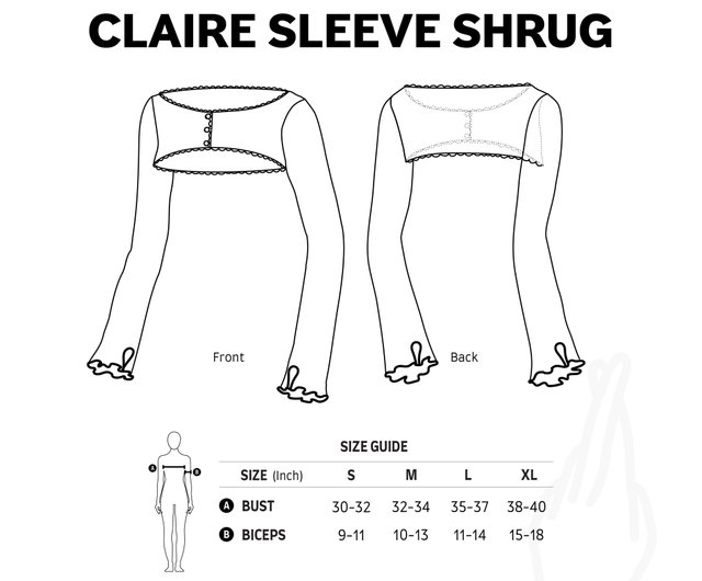 Aprilpoolday / CLAIRE SLEEVE SHRUG APRILPOOLDAY - Pinkoi