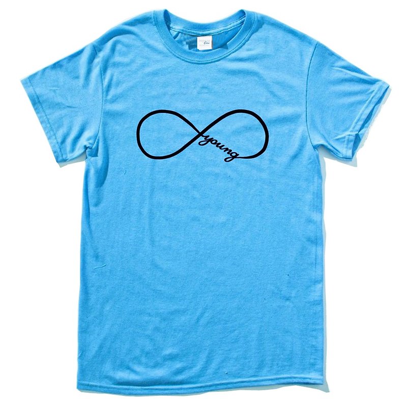 Forever Young infinity #2 blue t shirt - Men's T-Shirts & Tops - Cotton & Hemp Blue