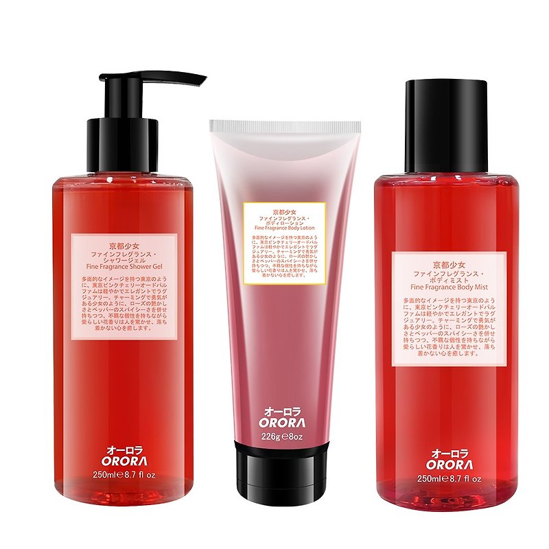 Tokyo Girl Set(Fine Fragrance Body Lotion/Shower Gel/Body Mist) - Skincare & Massage Oils - Other Materials 