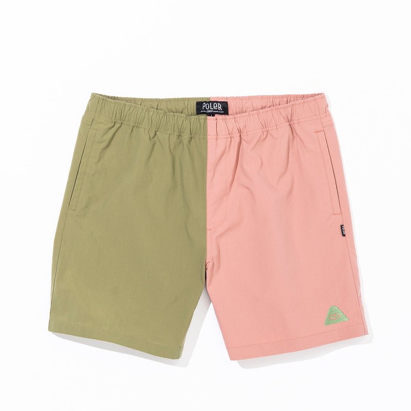 日本限定 POLER STRETCH RELAX SHORTS 彈性休閒短褲 綠.珊瑚 - 男短褲/工作短褲 - 其他材質 多色