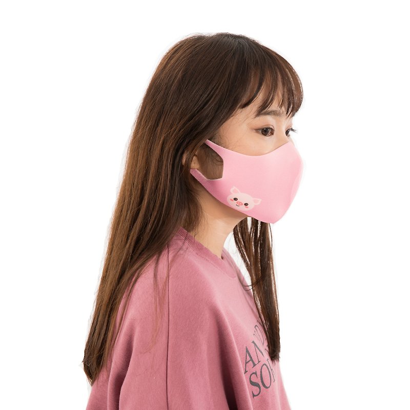 換季折扣─莓果小豬-S/M-3D立體透氣口罩 - 口罩/口罩收納套 - 其他材質 多色