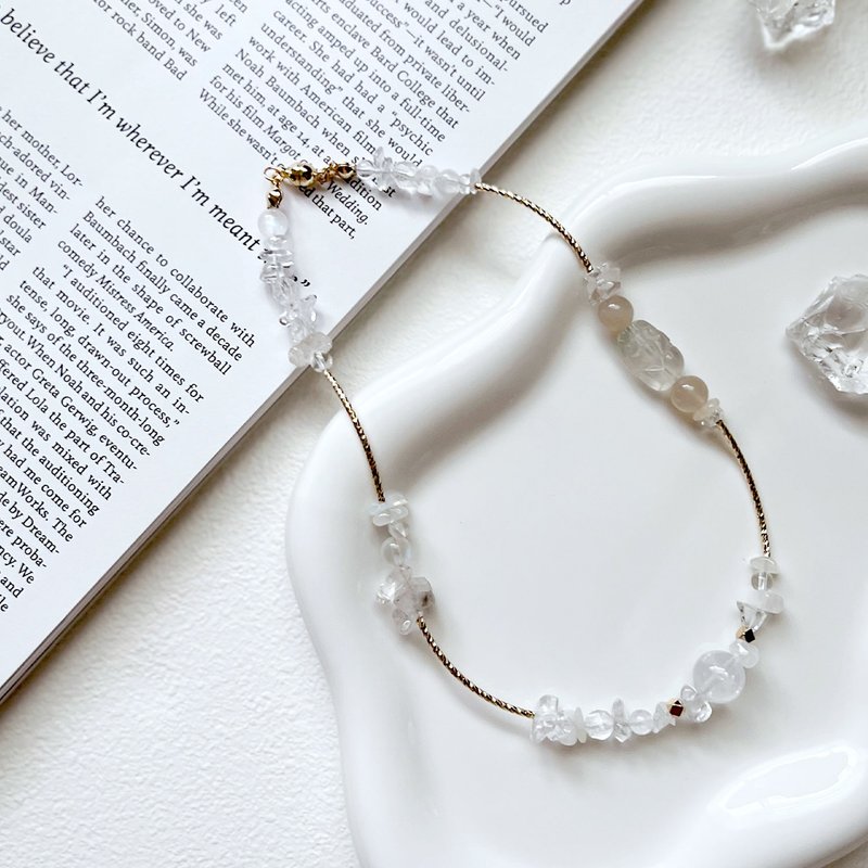 [Double the abundance] Double Circle Pixiu Crystal Bracelet/White Ghost - Bracelets - Crystal Purple