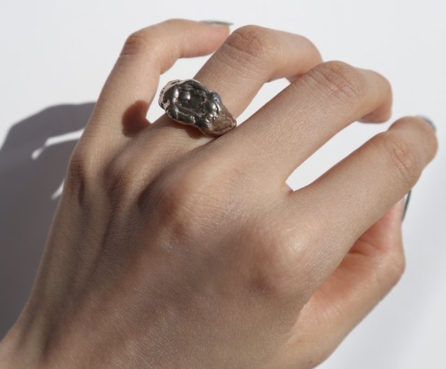 ティファニーシグネチャーリング　ティファニーシルバーリング レディース] 90年製 オールド ティファニー シグネチャー