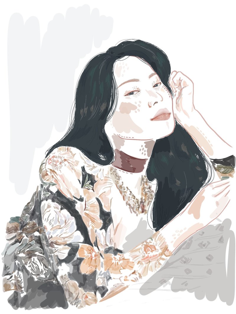 Customized portrait painting, remember to love yourself - ภาพวาดบุคคล - วัสดุอื่นๆ ขาว