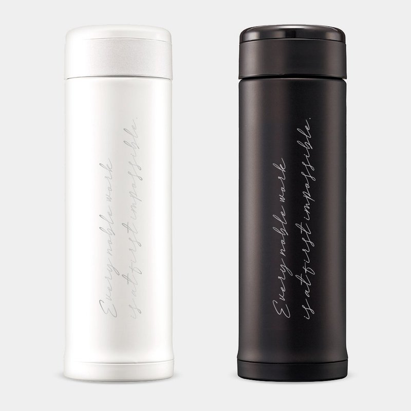 [Laser Engraving] Customized English Name Zojirushi Stainless Steel Thermos Cup Thermos Bottle 068 - Vacuum Flasks - Stainless Steel Black